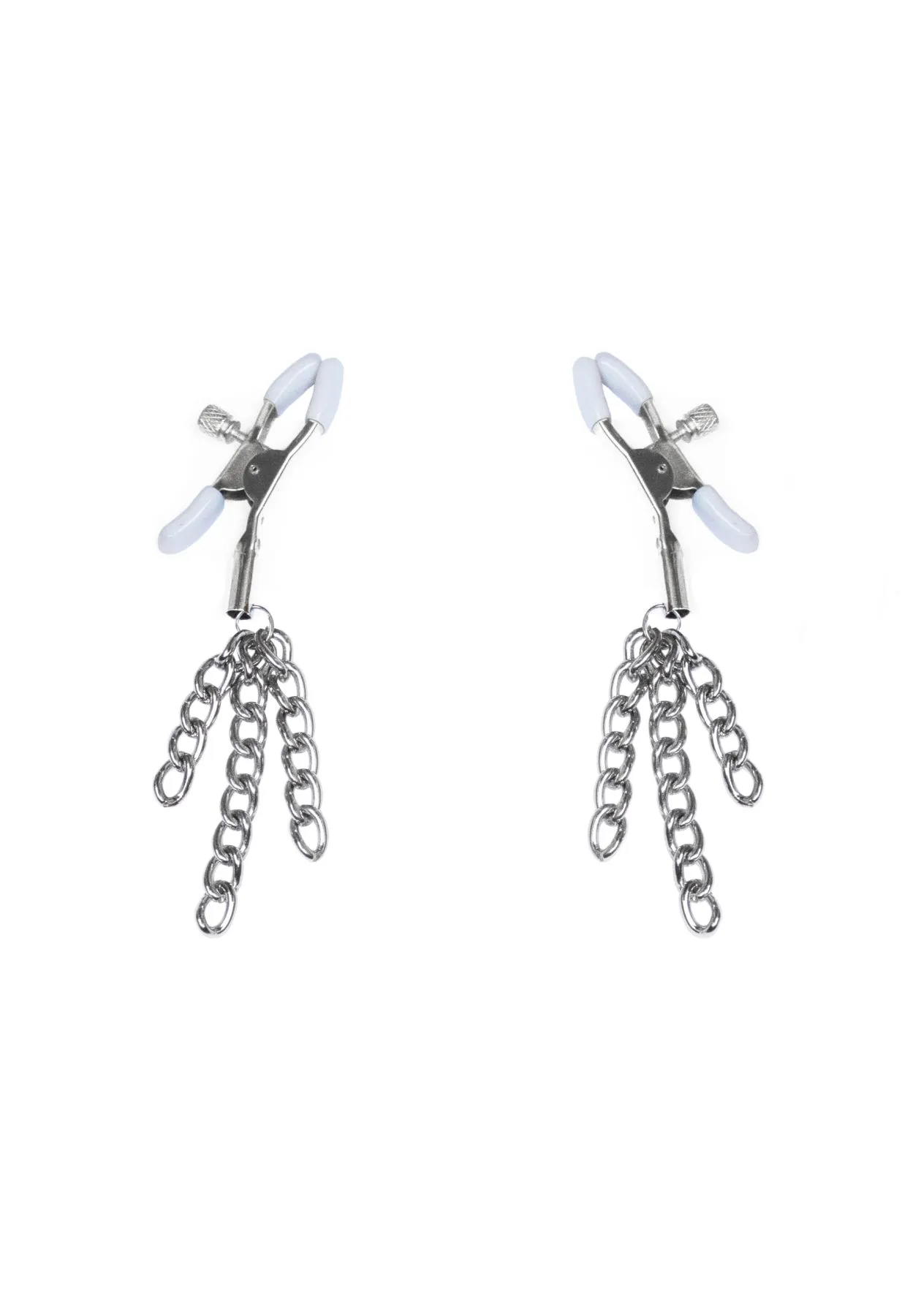 feral-feelings-nipple-clamps-tassels-silverwhite-default feral-feelings-nipple-clamps-tassels-silverwhite-default